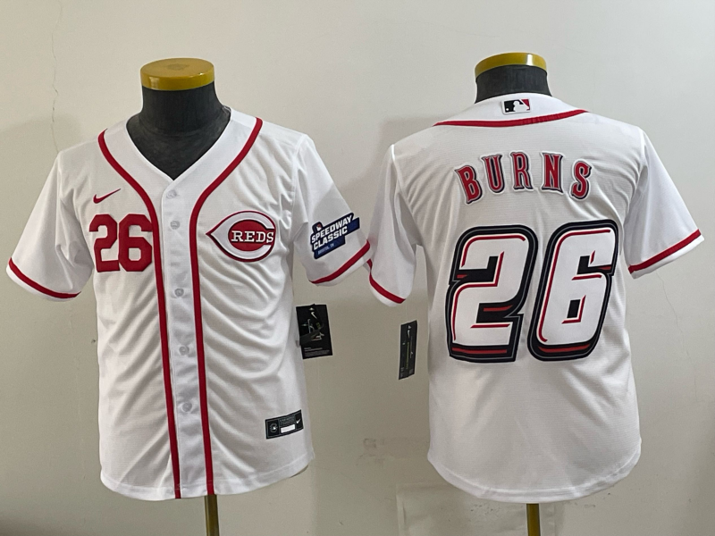 Women Cincinnati Reds #26 Durns white Nike MLB 2025 Jersey 002->women mlb jersey->Women Jersey